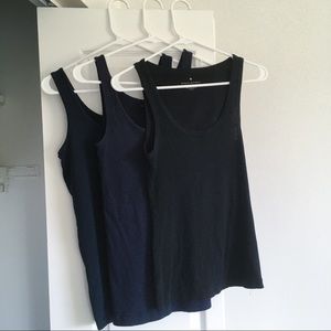 Banana Republic tank tops, blue and black